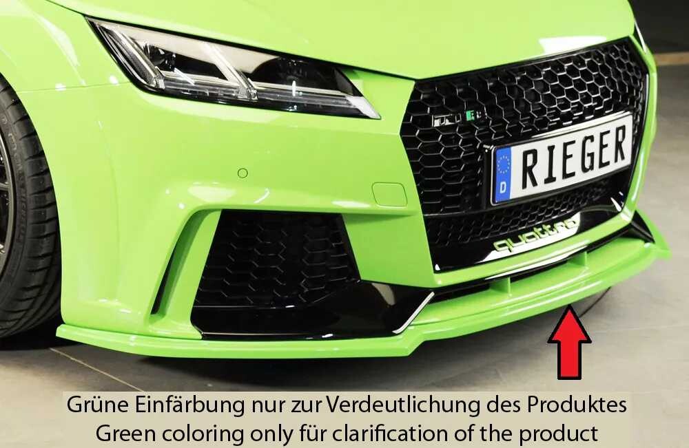 Rieger Tuning Rieger lipa pod přední nárazník pro Audi TT RS 8J, 8J1-FV, 8S kupé, roadster před faceliftem, 05/16-08/18, plast ABS bez povrchové úpravy