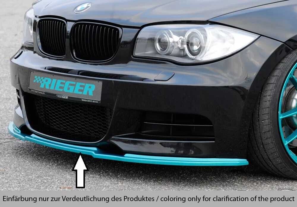 Rieger Tuning Rieger lipa pod přední nárazník pro BMW řada 1 E82, E88 kabriolet, kupé, 10/07-, plast ABS bez povrchové úpravy