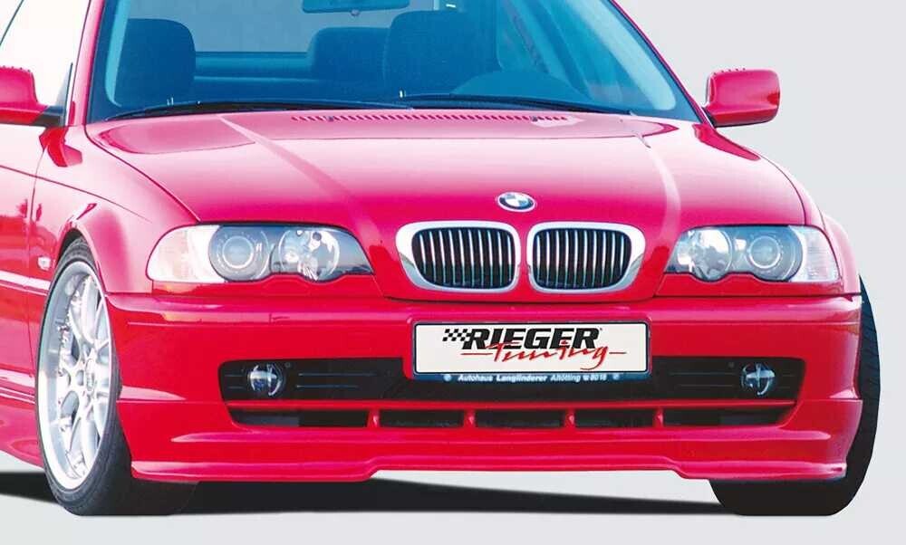 Rieger Tuning Rieger spoiler pod přední nárazník pro BMW řada 3 E46 kabriolet, kupé, r.v. 01/00-01/02, plast ABS bez povrchové úpravy, včetně integrované lipy
