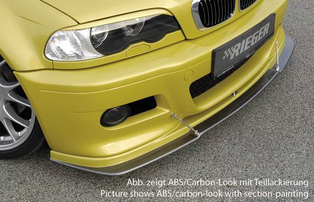 Rieger Tuning Rieger spoiler pod přední nárazník pro BMW řada 3 E46 M3 kabriolet, kupé, r.v. 06/00-, plast ABS bez povrchové úpravy