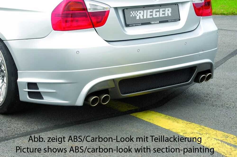 Rieger Tuning Rieger spoiler pod zadní nárazník pro BMW řada 3 E90, E91 sedan, touring vč. faceliftu r.v. 03/05-08/08, 08/05-08/08, 09/08-, plast ABS bez povrchové úpravy