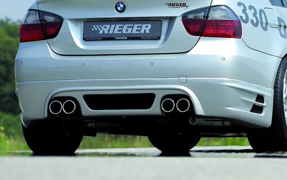 Rieger Tuning Rieger spoiler pod zadní nárazník BMW E90 335i Optik pro BMW řada 3 E90, E91 sedan, touring vč. faceliftu r.v. 03/05-08/08, 08/05-08/08, 09/08-, plast ABS bez povrchové úpravy