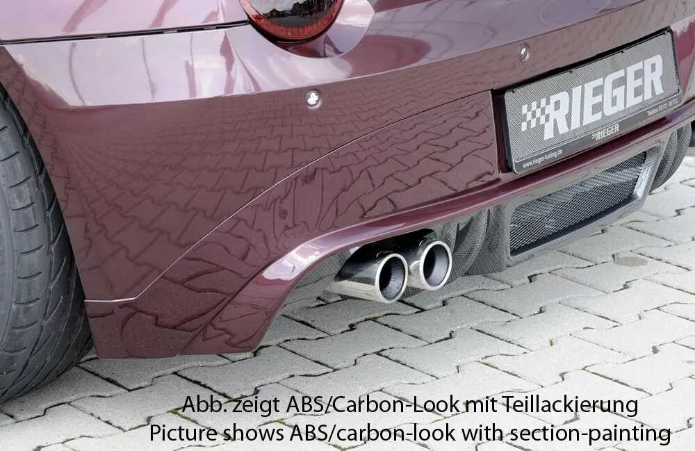 Rieger Tuning Rieger spoiler pod zadní nárazník pro BMW Z4 E85 roadster před faceliftem r.v. 02/03-12/05, plast ABS bez povrchové úpravy, pro vozy s dvojitou koncovkou 76mm vlevo
