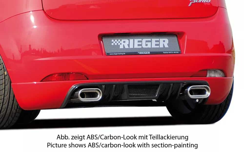 Rieger Tuning Rieger spoiler pod zadní nárazník pro Fiat Grande Punto 199 3-dvéř., 5-dvéř. r.v. 10/05-, plast ABS bez povrchové úpravy
