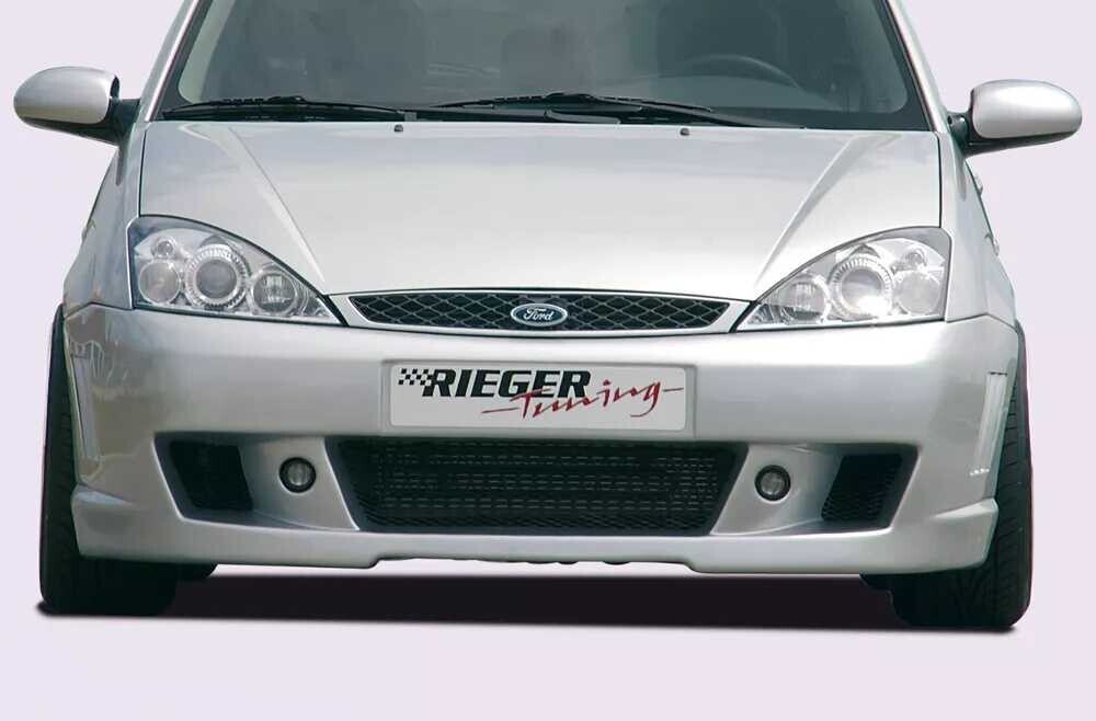 Rieger Tuning Rieger přední nárazník pro Ford Focus 1 3-dvéř., 5-dvéř., plast ABS bez povrchové úpravy, s žebrováním, pro vozy bez ostřikovačů světlometů