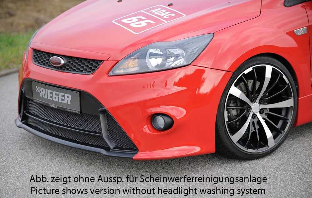 Rieger Tuning Rieger přední nárazník pro Ford Focus 2 vč. ST 3-dvéř., 5-dvéř. po faceliftu, plast ABS bez povrchové úpravy, pro vozy s ostřikovači světlometů