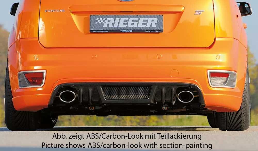 Rieger Tuning Rieger spoiler pod zadní nárazník pro Ford Focus 2 ST 3-dvéř., 5-dvéř. před faceliftem r.v. 10/05-01/08, plast ABS bez povrchové úpravy