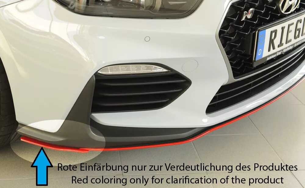 Rieger Tuning Rieger lipa pod přední nárazník na pravé straně pro Hyundai i30 N-Performance PDE 5-dvéř. (fastback), 5-dvéř. (hatchback), 07/17-, plast ABS bez povrchové úpravy