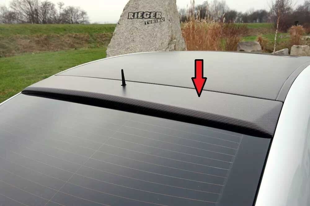 Rieger Tuning Rieger patka na zadní okno pro Mercedes třída C W203 sedan, 05/00-, plast ABS s povrchovou úpravou Carbon-Look, s výřezem pro anténu