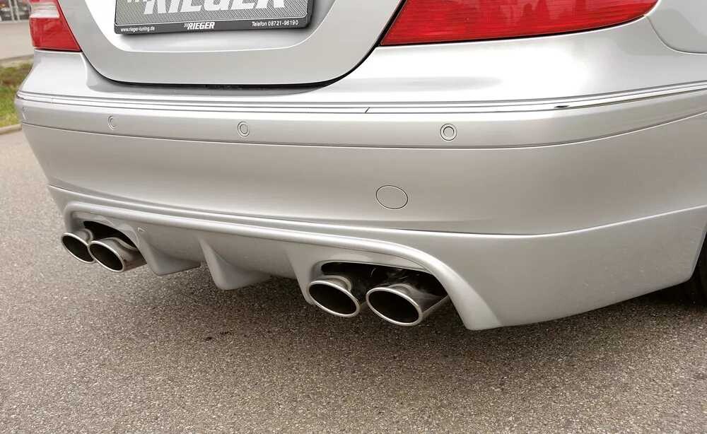 Rieger Tuning Rieger spoiler pod zadní nárazník pro Mercedes CLK W209 kabriolet, kupé vč. faceliftu r.v. 00/02-06/04, 07/04-, plast ABS bez povrchové úpravy
