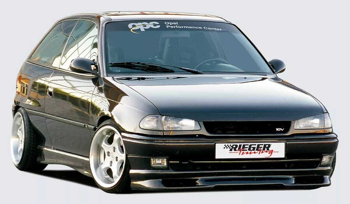 Rieger Tuning Rieger lipa pod přední nárazník Rieger pro Opel Astra F hatchback, notchback, 09/91-12/99, plast ABS bez povrchové úpravy