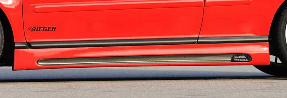 Rieger Tuning Rieger boční práh mont. strana levá pro Volkswagen Cordoba 6K, plast ABS s povrchovou úpravou Carbon-Look, s prolisem a výřezem