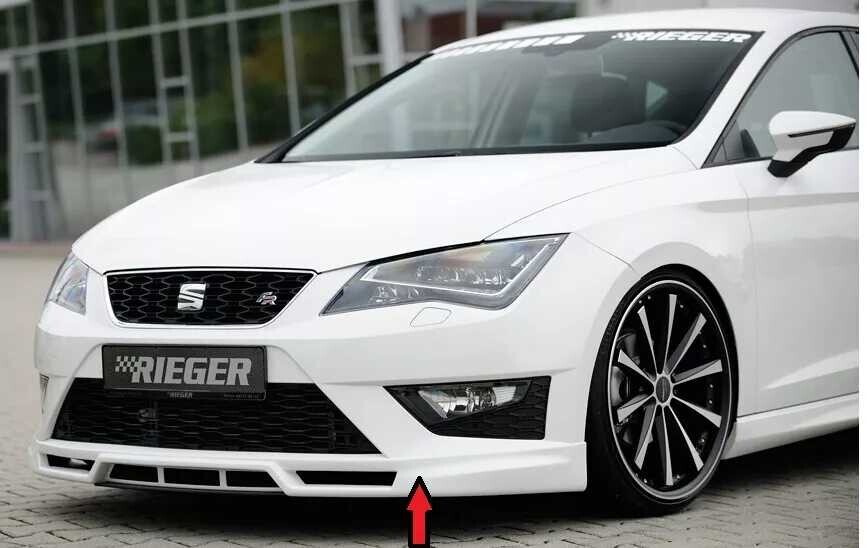 Rieger Tuning Rieger spoiler pod přední nárazník pro Seat Leon FR 5F 3-dvéř. (sc), 5-dvéř., 5-dvéř. (ST/Combi) před faceliftem, r.v. 01/13-12/16, plast ABS bez povrchové úpravy