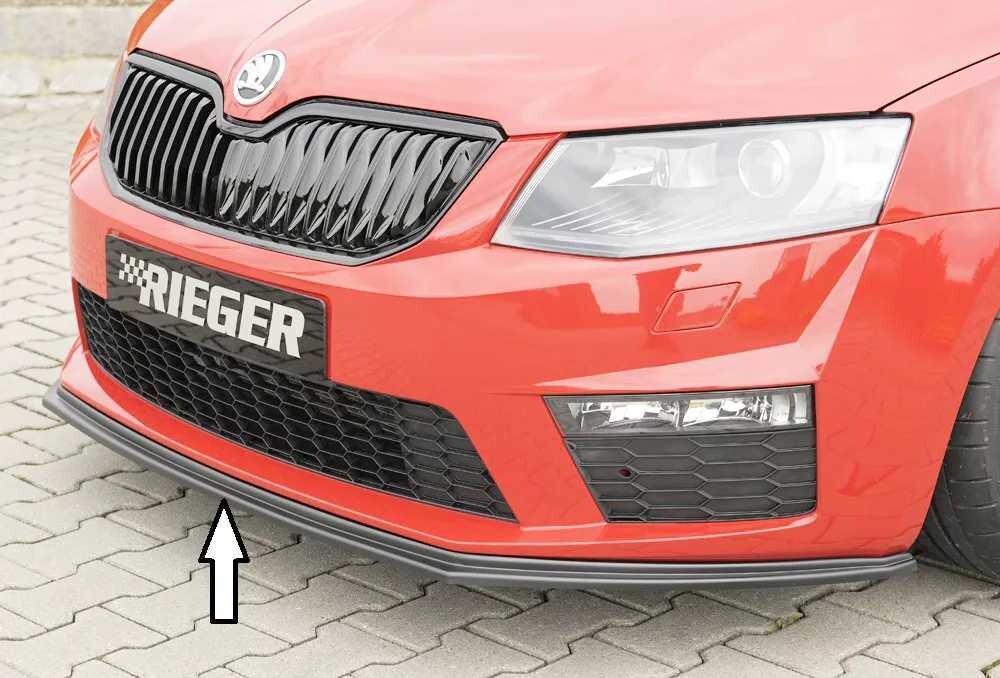 Rieger Tuning Rieger lipa pod přední nárazník pro Škoda Octavia RS 5E combi, sedan před faceliftem, 06/13-01/17, plast ABS bez povrchové úpravy