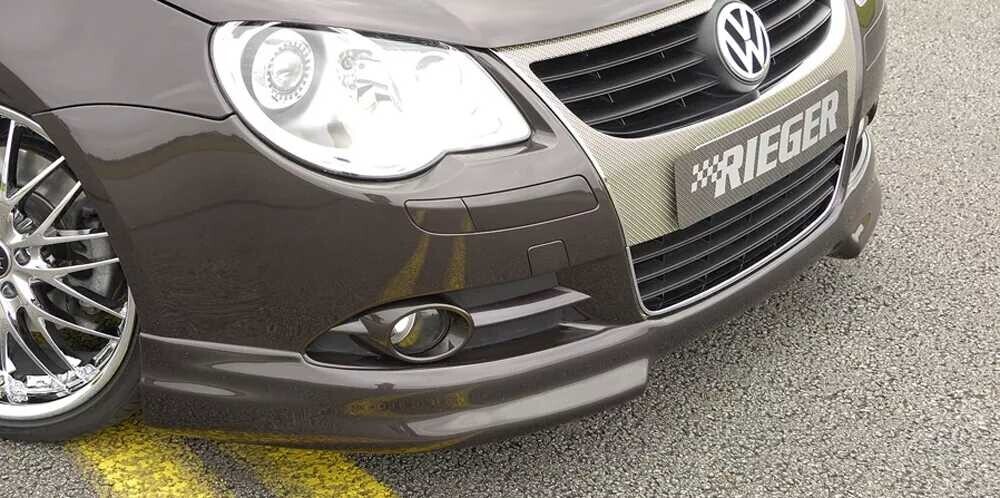 Rieger Tuning Rieger spoiler pod přední nárazník pro Volkswagen Eos 1F kabriolet před faceliftem, r.v. 04/06/-11/10, plast ABS bez povrchové úpravy