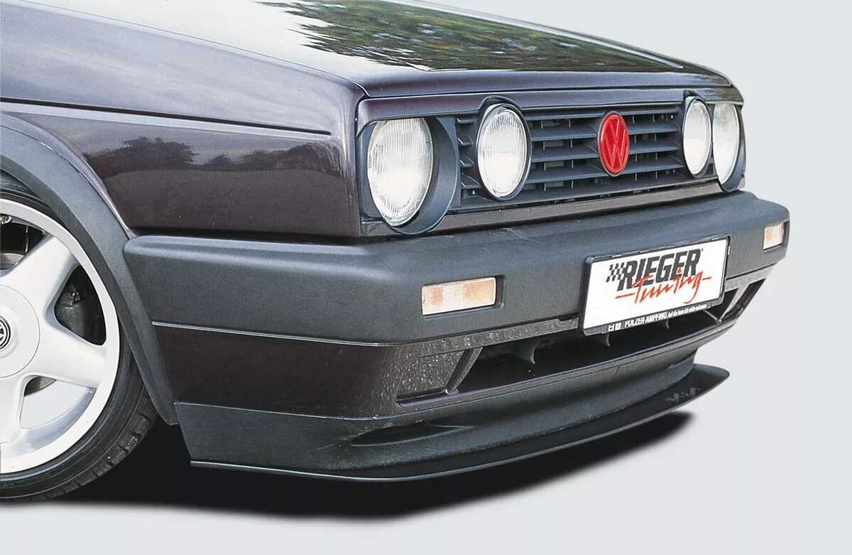 Rieger Tuning Rieger lipa pod přední nárazník pro Volkswagen Golf 2, 83-91, plast ABS bez povrchové úpravy, pro GL, GTi od r.v. 8/89 s orig. nárazníkem
