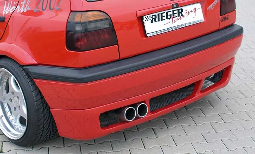 Rieger Tuning Rieger spoiler pod zadní nárazník pro Volkswagen Golf 3 3-dvéř., 5-dvéř., kabriolet r.v. 08/91-09/97, plast ABS bez povrchové úpravy