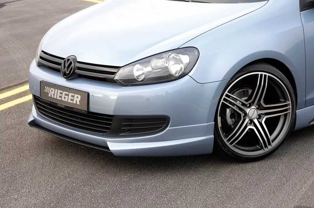 Rieger Tuning Rieger spoiler pod přední nárazník pro Volkswagen Golf 6 3-dvéř., 5-dvéř., kabriolet, plast ABS bez povrchové úpravy, bez žebrování