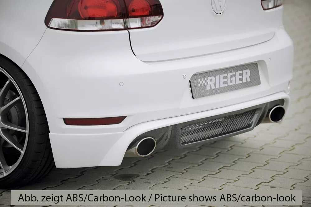 Rieger Tuning Rieger spoiler pod zadní nárazník pro Volkswagen Golf 6 GTD, GTI 3-dvéř., 5-dvéř., kabriolet, plast ABS bez povrchové úpravy