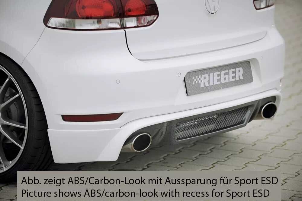 Rieger Tuning Rieger spoiler pod zadní nárazník pro Volkswagen Golf 6 GTI 3-dvéř., 5-dvéř., kabriolet, plast ABS bez povrchové úpravy