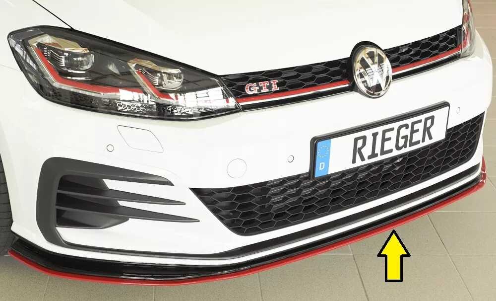 Rieger Tuning Rieger lipa pod přední nárazník pouze pro GTI - TCR pro Volkswagen Golf 7 GTI-TCR 3-dvéř., 5-dvéř., 01/19-, plast ABS bez povrchové úpravy