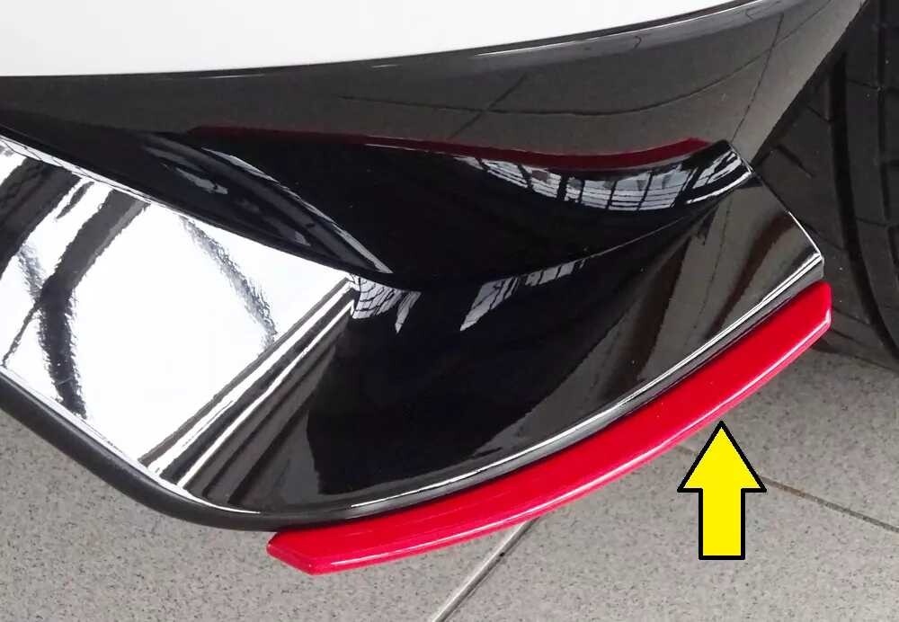 Rieger Tuning Rieger spoiler pod zadní nárazník na pravé straně pro Volkswagen Golf 7 GTI-TCR 3-dvéř., 5-dvéř. r.v. 01/19-, plast ABS bez povrchové úpravy