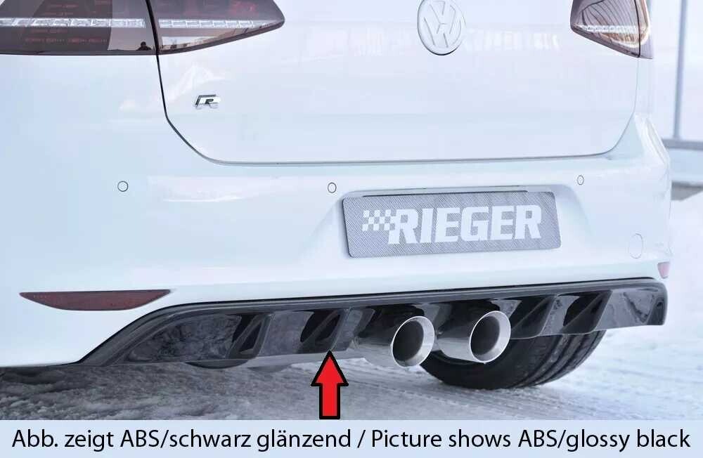 Rieger Tuning Rieger vložka zadního nárazníku pro Volkswagen Golf 7 R 3-dvéř., 5-dvéř. před faceliftem, plast ABS bez povrchové úpravy