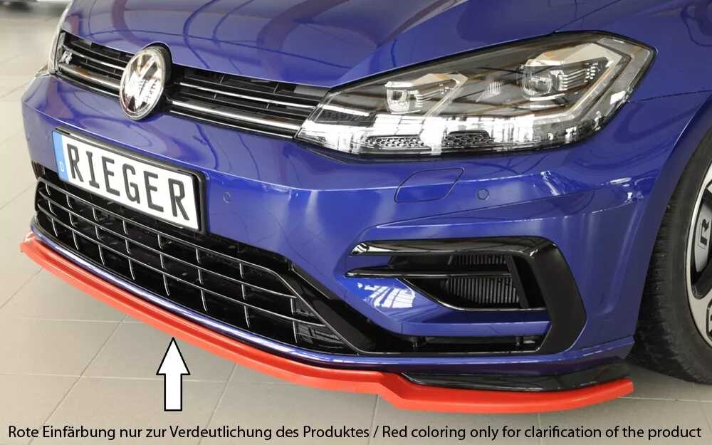 Rieger Tuning Rieger lipa pod přední nárazník pouze pro R / R-Line pro Volkswagen Golf 7 R, R-Line 3-dvéř., 5-dvéř. po faceliftu, 02/17-, plast ABS bez povrchové úpravy