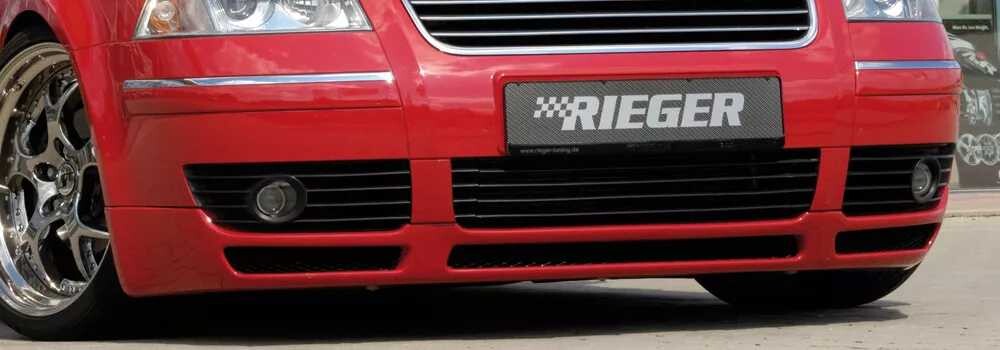 Rieger Tuning Rieger spoiler pod přední nárazník pro Volkswagen Passat 3BG combi, sedan, plast ABS bez povrchové úpravy, s 2 turbo nádechy - pro V6 Diesel