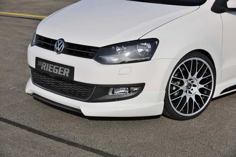 Rieger Tuning Rieger spoiler pod přední nárazník pro Volkswagen Polo 6 6R 3-dvéř., 5-dvéř. před faceliftem, r.v. 04/09-01/14, plast ABS bez povrchové úpravy, bez žebrování