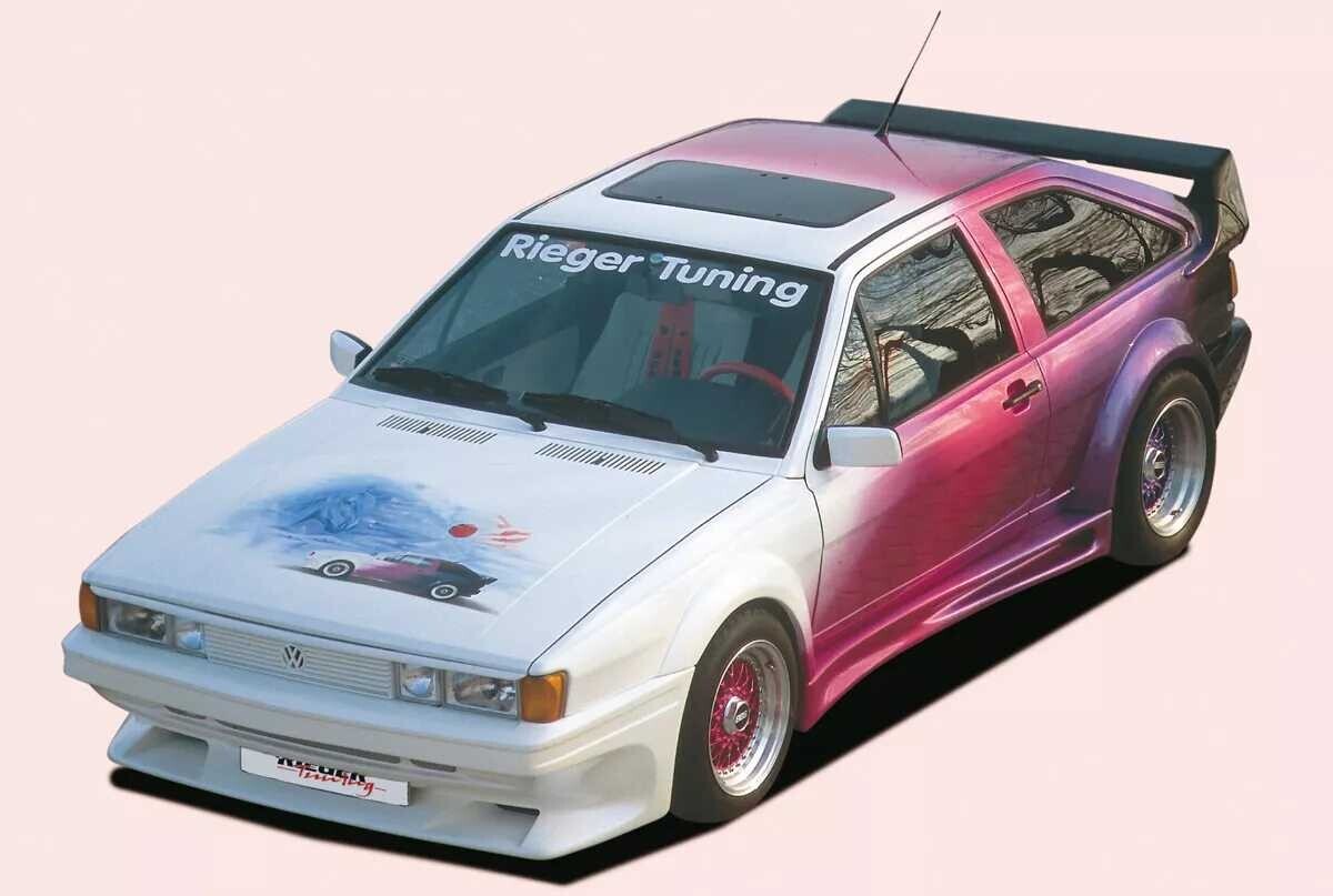 Rieger Tuning Rieger lipa pod přední nárazník Rieger pro Volkswagen Scirocco 2 kupé, 88-, plast ABS bez povrchové úpravy