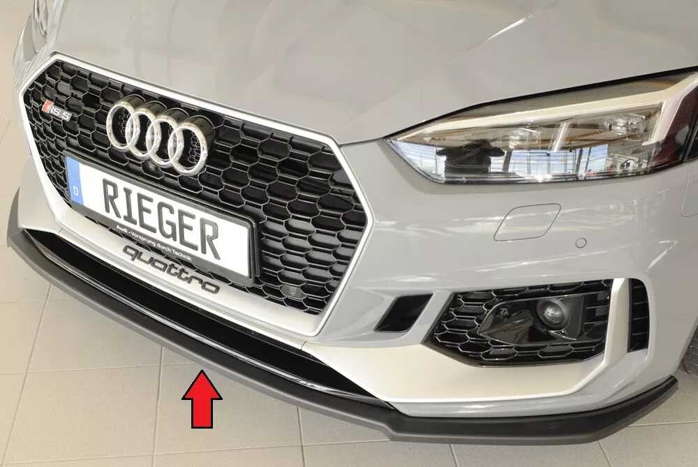 Rieger Tuning Rieger lipa pod přední nárazník pro Audi RS5 B9, F5 kupé, 03/17-02/20, plast ABS bez povrchové úpravy