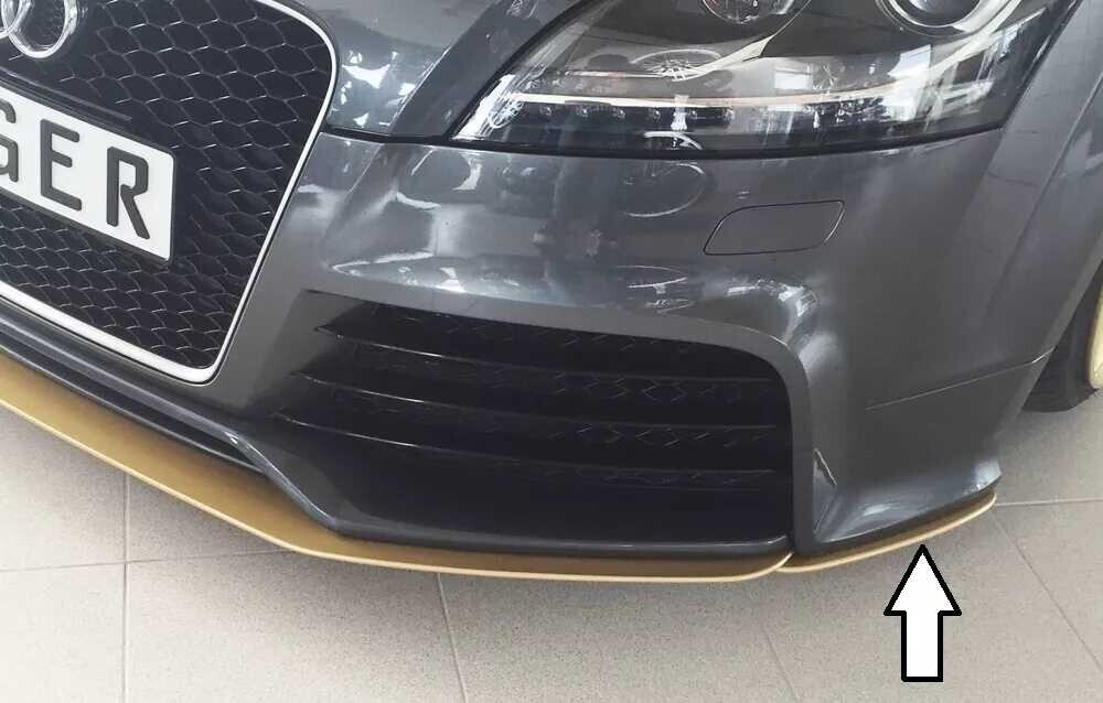 Rieger Tuning Rieger lipa pod přední nárazník na levé straně pro Audi TT RS 8J kupé, 09/09-, plast ABS bez povrchové úpravy