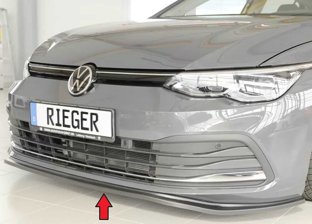 Rieger Tuning Rieger lipa pod přední nárazník pro Volkswagen Golf 8 3-dvéř., 12/19-, plast ABS bez povrchové úpravy