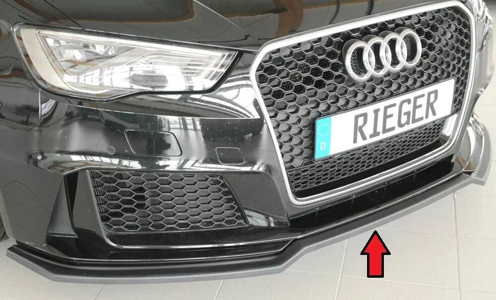 Rieger Tuning Rieger lipa pod přední nárazník pro Audi RS3 8V 5-dvéř. (sportback 8VA / 8VF), 04/15-01/17, plast ABS bez povrchové úpravy