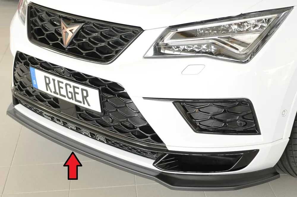 Rieger Tuning Rieger lipa pod přední nárazník pro Seat Ateca Cupra 5FP, 09/18-07/20, plast ABS bez povrchové úpravy