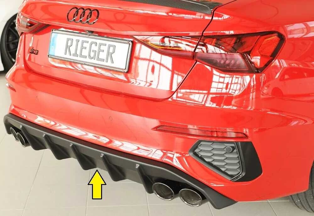 Rieger Tuning Rieger vložka zadního nárazníku pro Audi A3 S3 GY 5-dvéř. (sedan), plast ABS bez povrchové úpravy