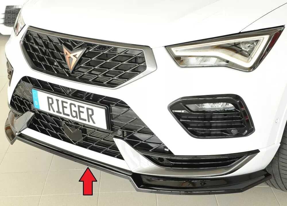 Rieger Tuning Rieger lipa pod přední nárazník pro Seat Ateca Cupra 5FP, 08/20-, plast ABS lakovaný do černé lesklé barvy