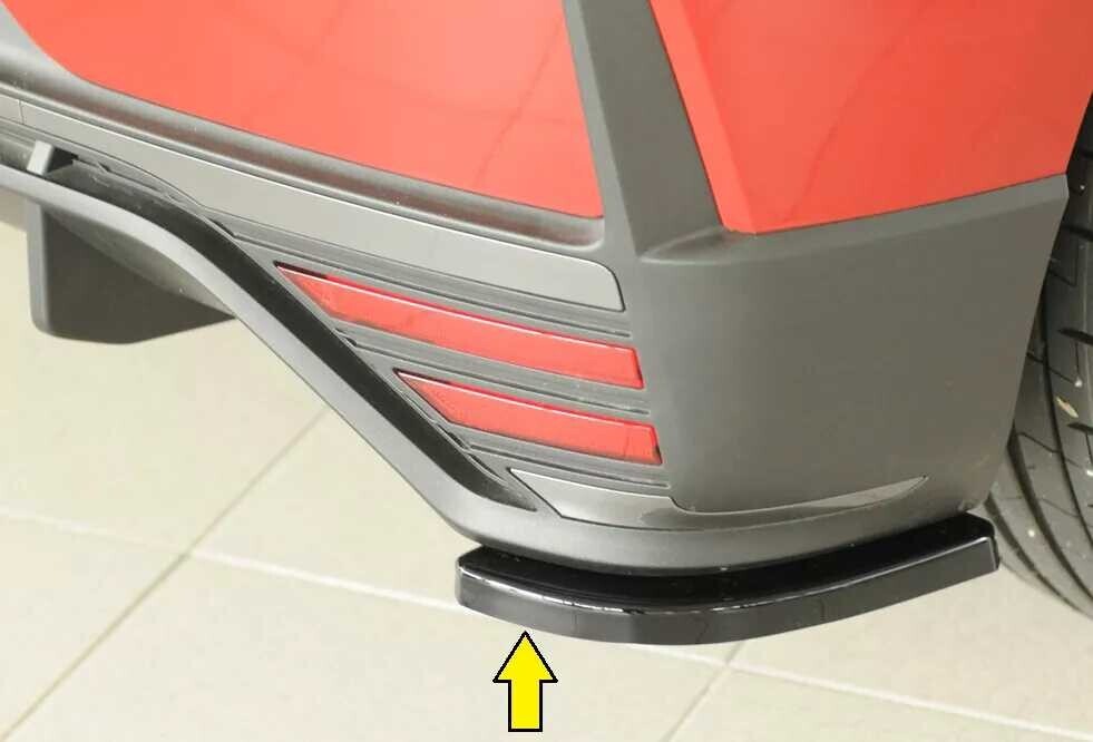 Rieger Tuning Rieger spoiler pod zadní nárazník na pravé straně pro Hyundai i20 N BC3 5-dvéř. (hatchback) r.v. 04/21-, plast ABS lakovaný do černé lesklé barvy