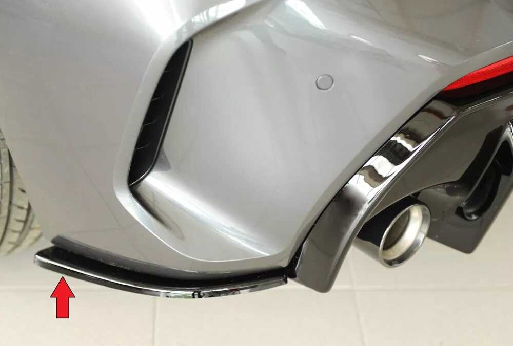 Rieger Tuning Rieger spoiler pod zadní nárazník na levé straně pro BMW řada 1 F40 hatchback / 4-dr. r.v. 07/19-, plast ABS lakovaný do černé lesklé barvy