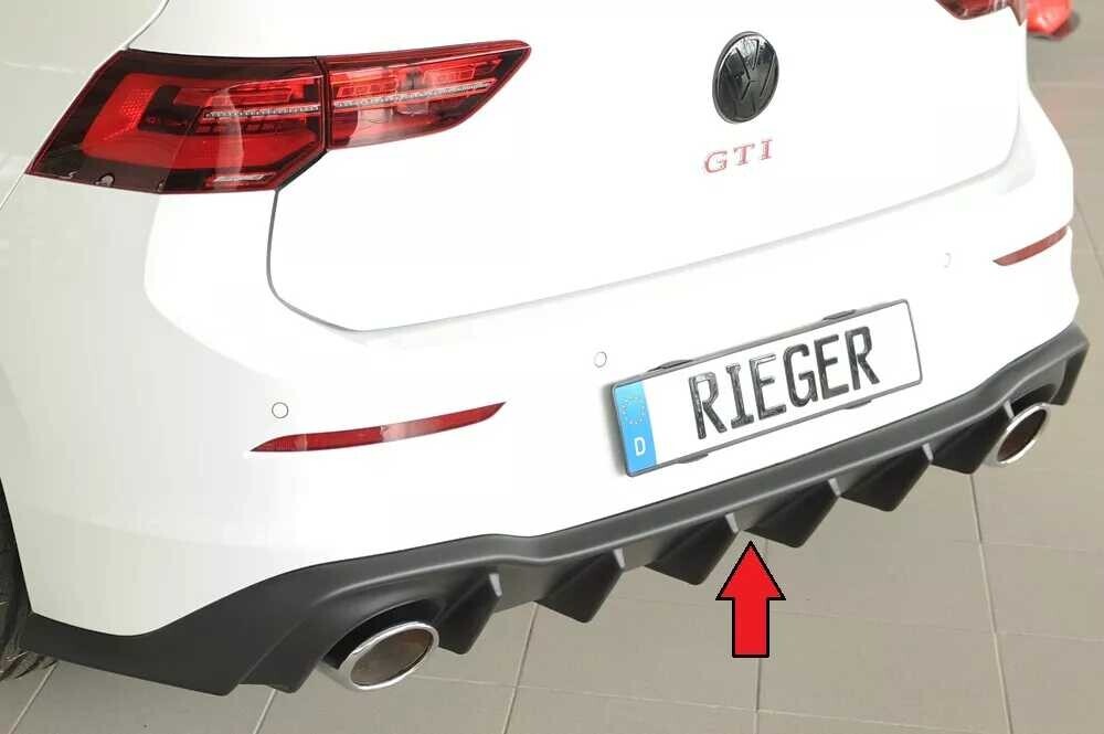 Rieger Tuning Rieger vložka zadního nárazníku pro Volkswagen Golf 8 GTI Clubsport 5-dvéř., plast ABS bez povrchové úpravy