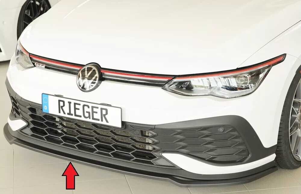 Rieger Tuning Rieger lipa pod přední nárazník pouze pro GTI Clubsport pro Volkswagen Golf 8 GTI Clubsport 5-dvéř., 10/20-, plast ABS bez povrchové úpravy