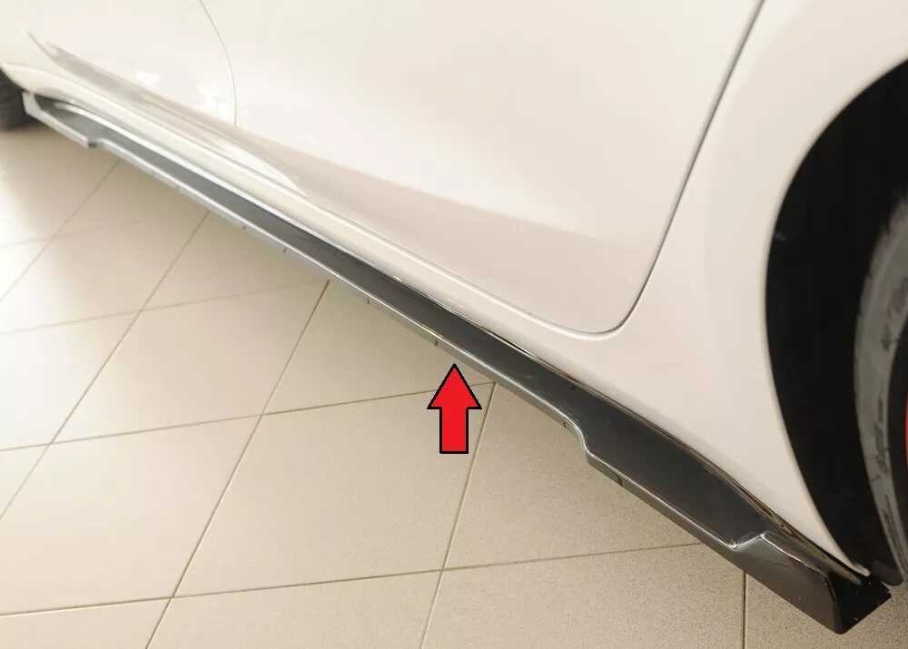 Rieger Tuning Rieger spoiler pod boční práh mont. strana levá pro Tesla Model 3 003, 06/18-, plast ABS lakovaný do černé lesklé barvy