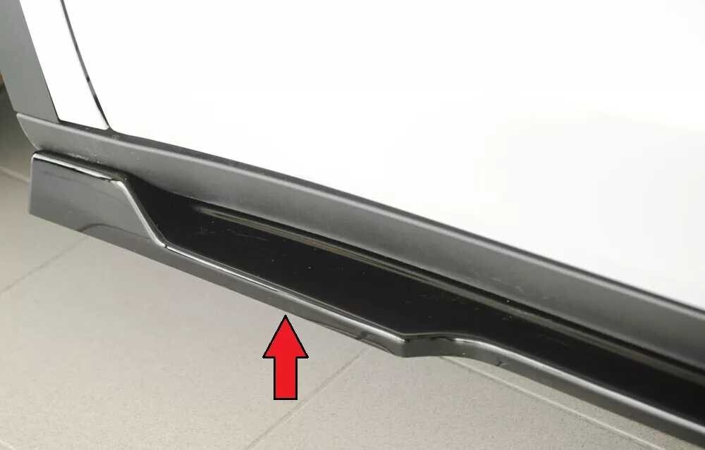 Rieger Tuning Rieger spoiler pod boční práh mont. strana levá pro Tesla Model Y 003, 03/20-, plast ABS lakovaný do černé lesklé barvy