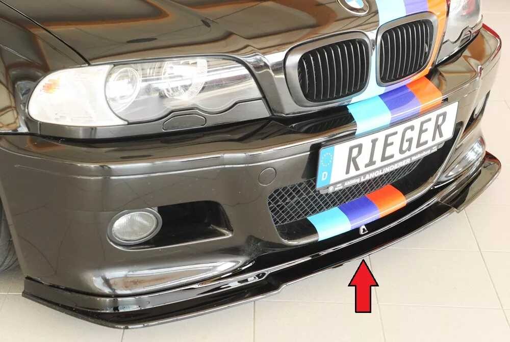 Rieger Tuning Rieger Spoilerlippe (GBL-50234) pro BMW řada 3 E46 M3 kupé, r.v. 06/00-, plast ABS lakovaný do černé lesklé barvy