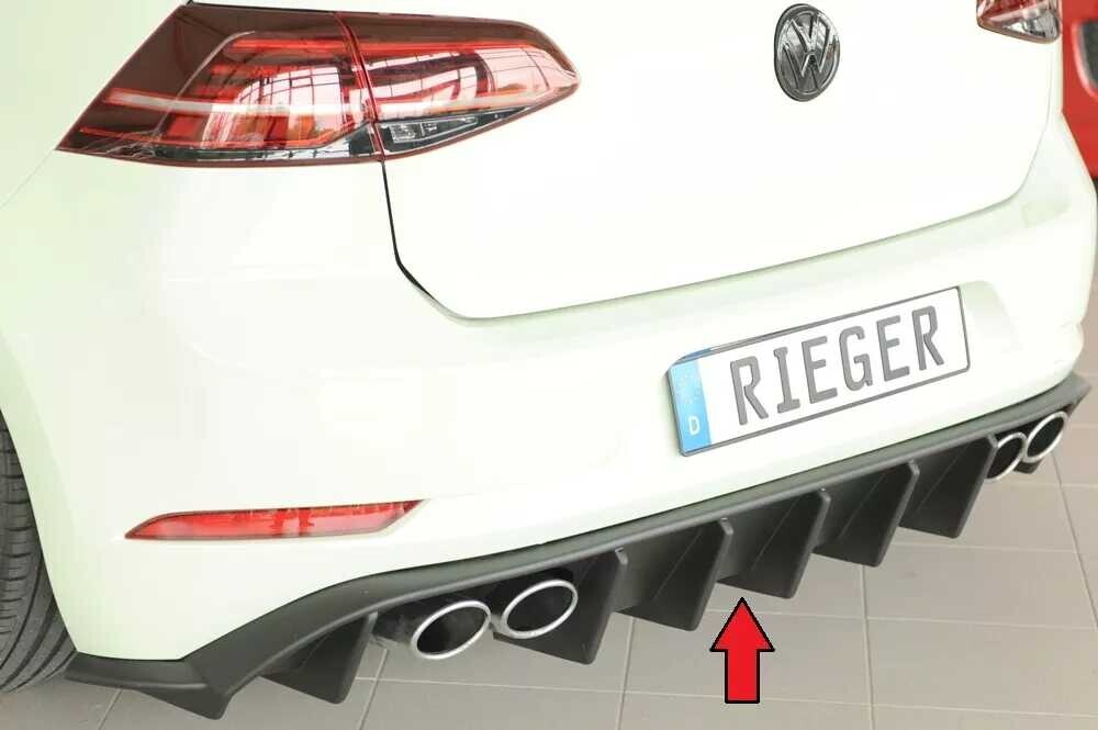 Rieger Tuning Rieger vložka zadního nárazníku pro Volkswagen Golf 7 R 5-dvéř., plast ABS bez povrchové úpravy