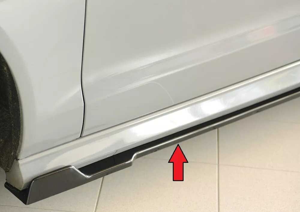 Rieger Tuning Rieger spoiler pod boční práh (2 dílný) mont. strana levá pro Audi A6 4G, C7 sedan, 11/10-08/14, plast ABS lakovaný do černé lesklé barvy