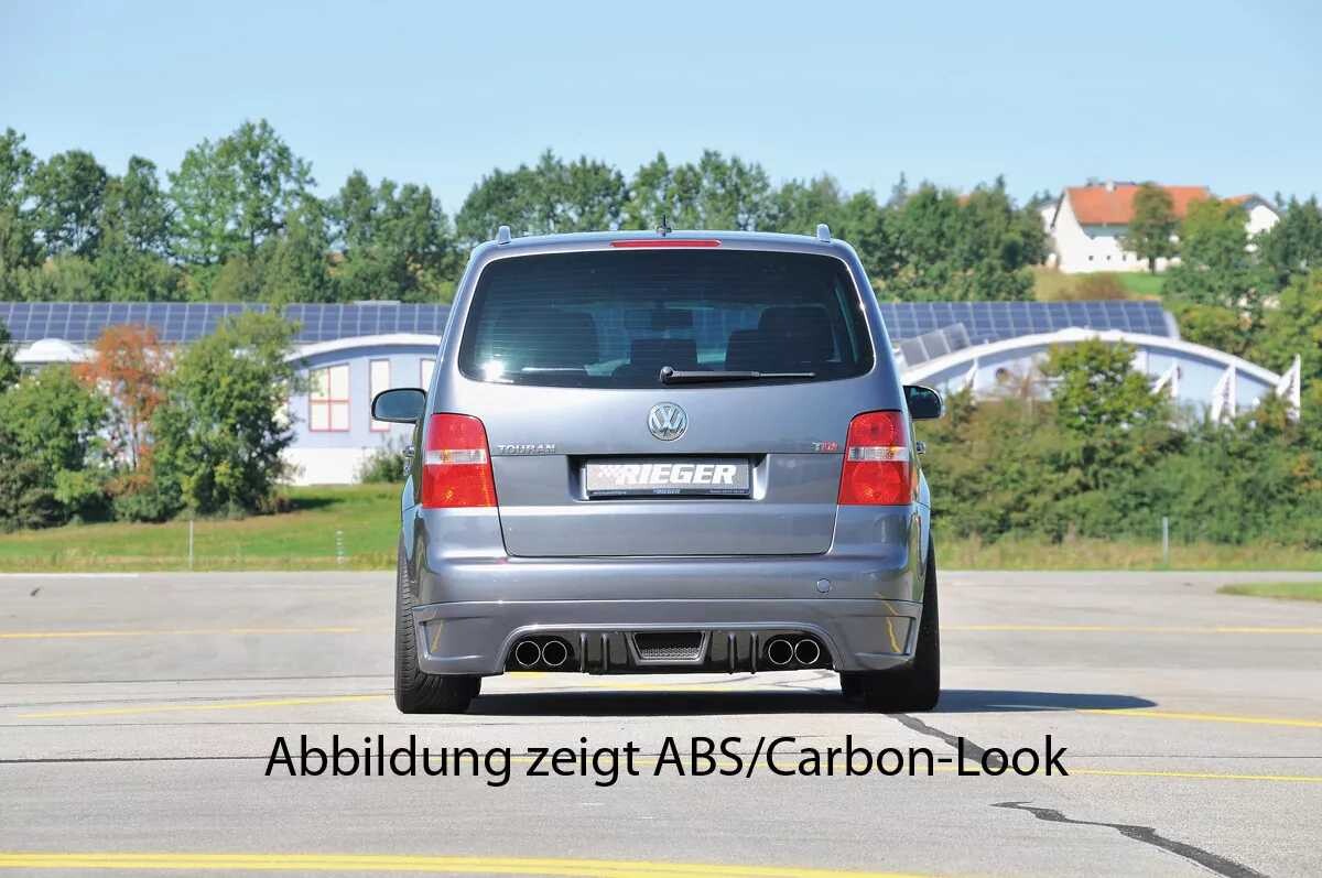 Rieger Tuning Rieger spoiler pod zadní nárazník pro Volkswagen Touran 1T van r.v. 03/03-10/06, plast ABS bez povrchové úpravy