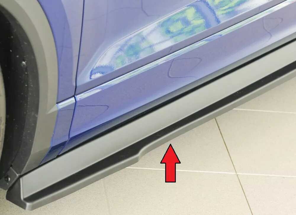 Rieger Tuning Rieger spoiler pod boční práh mont. strana levá pro Volkswagen T-roc A1 5-dvéř., r.v. 01/22-, plast ABS bez povrchové úpravy