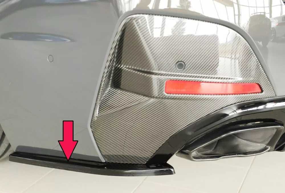 Rieger Tuning Rieger spoiler pod zadní nárazník na levé straně pro BMW řada 4 G26 gran coupe (5-dvéř.) r.v. 07/20-, plast ABS lakovaný do černé lesklé barvy